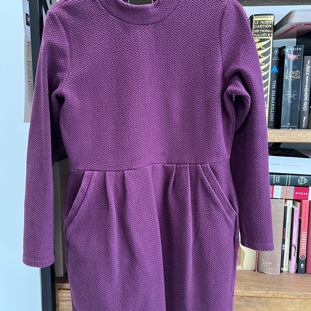 Joules Textured Purple Mini Dress
